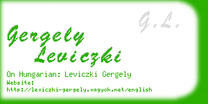 gergely leviczki business card